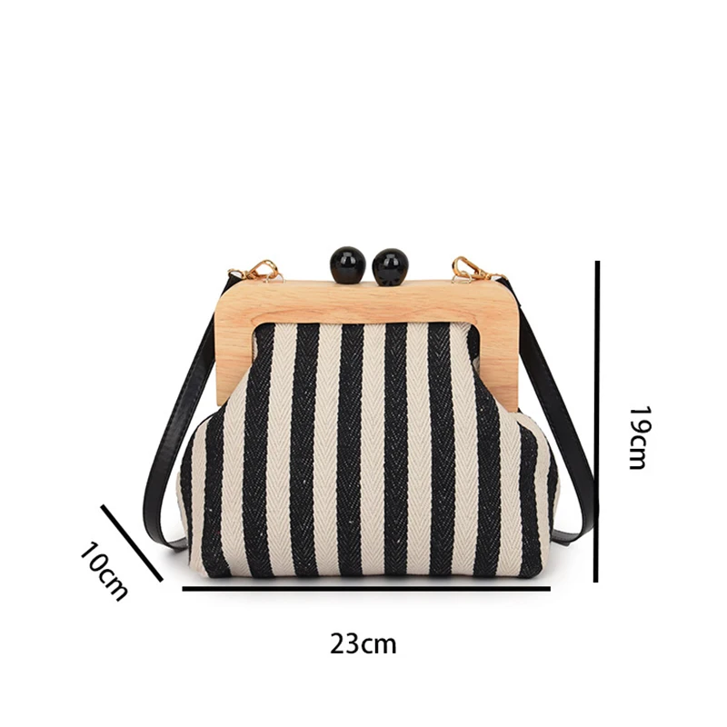 Womens Clutch Purse For Evening Party Striped Pattern Crossbody Bag Niche Designer Fashion Handbag