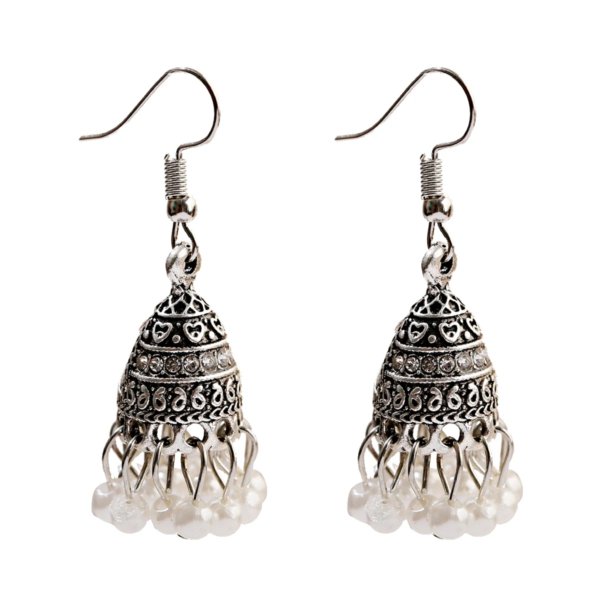Pendientes Piercing Indian Jewelry Jhumka Tassel Earrings Women Accessories Kolczyki Silver Color Earring Trendy Party Ear rings image 3