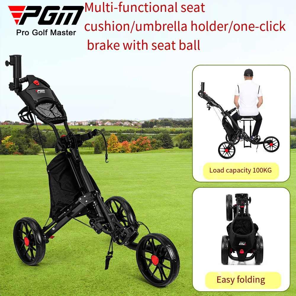 PGM Golf Cart Household Folding Trolley Carrying and Pulling Goods Trailer Shopping Trolley Portable Luggage Pulling Cart