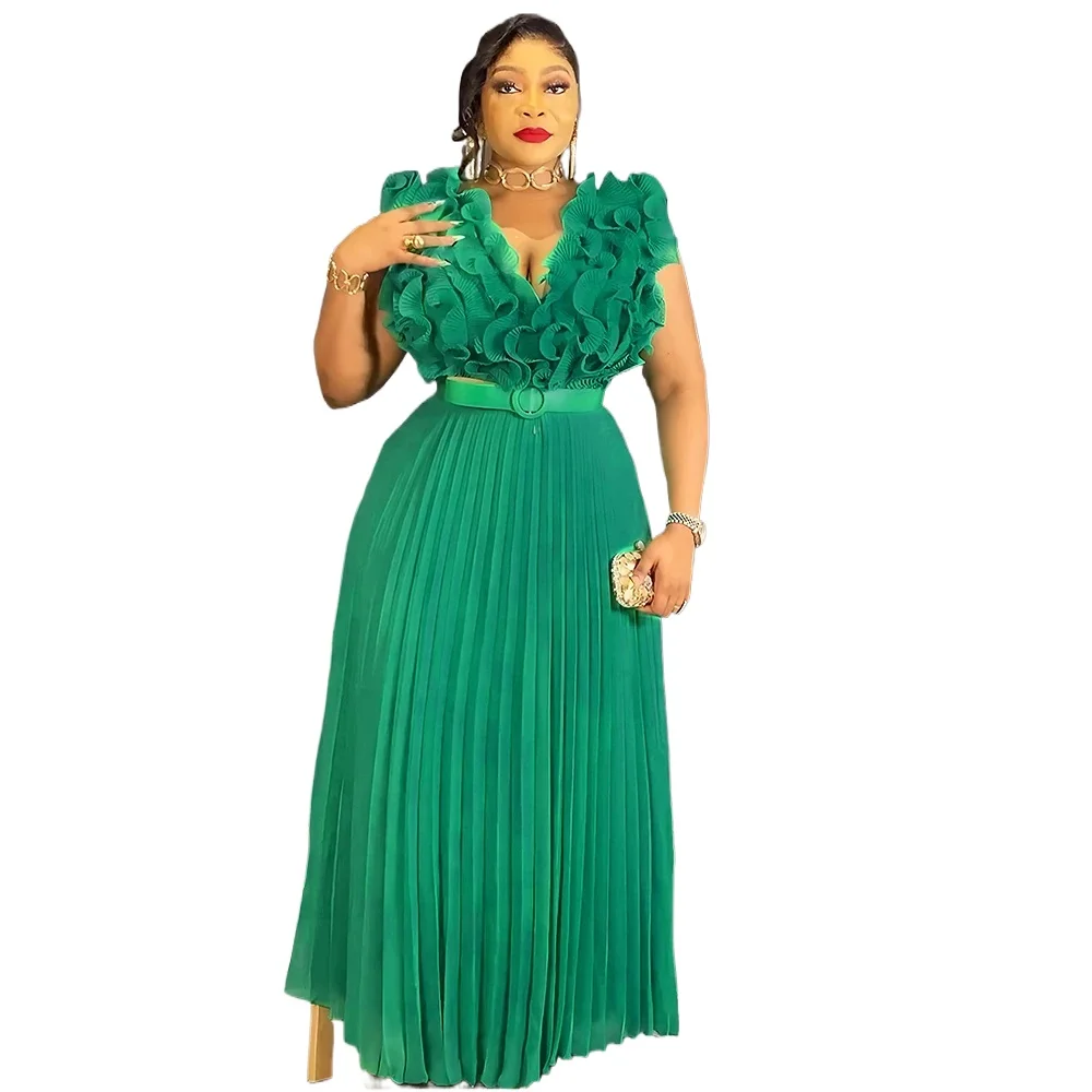 

Elegant African Wedding Dress for Women Long Maxi Kaftan Robe Muslim Fashion Abaya Dashiki Turkish Style 2025 New