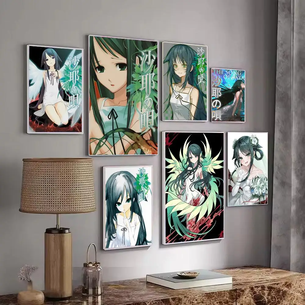 Horror Anime S-Saya No U-Uta Poster Wall Art Print Sticker for Bedroom Living Room Dorm Office Modern Home Decor