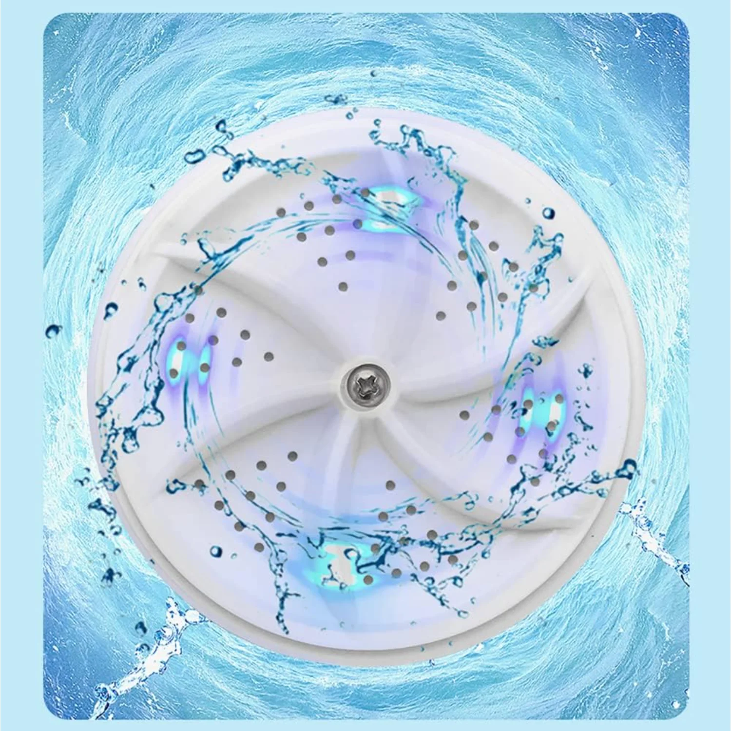 Mini Washing Machine Ultrasonic Turbine Washing, Portable Turbo Washing Machine for Travelling Business Trip Camping College Roo