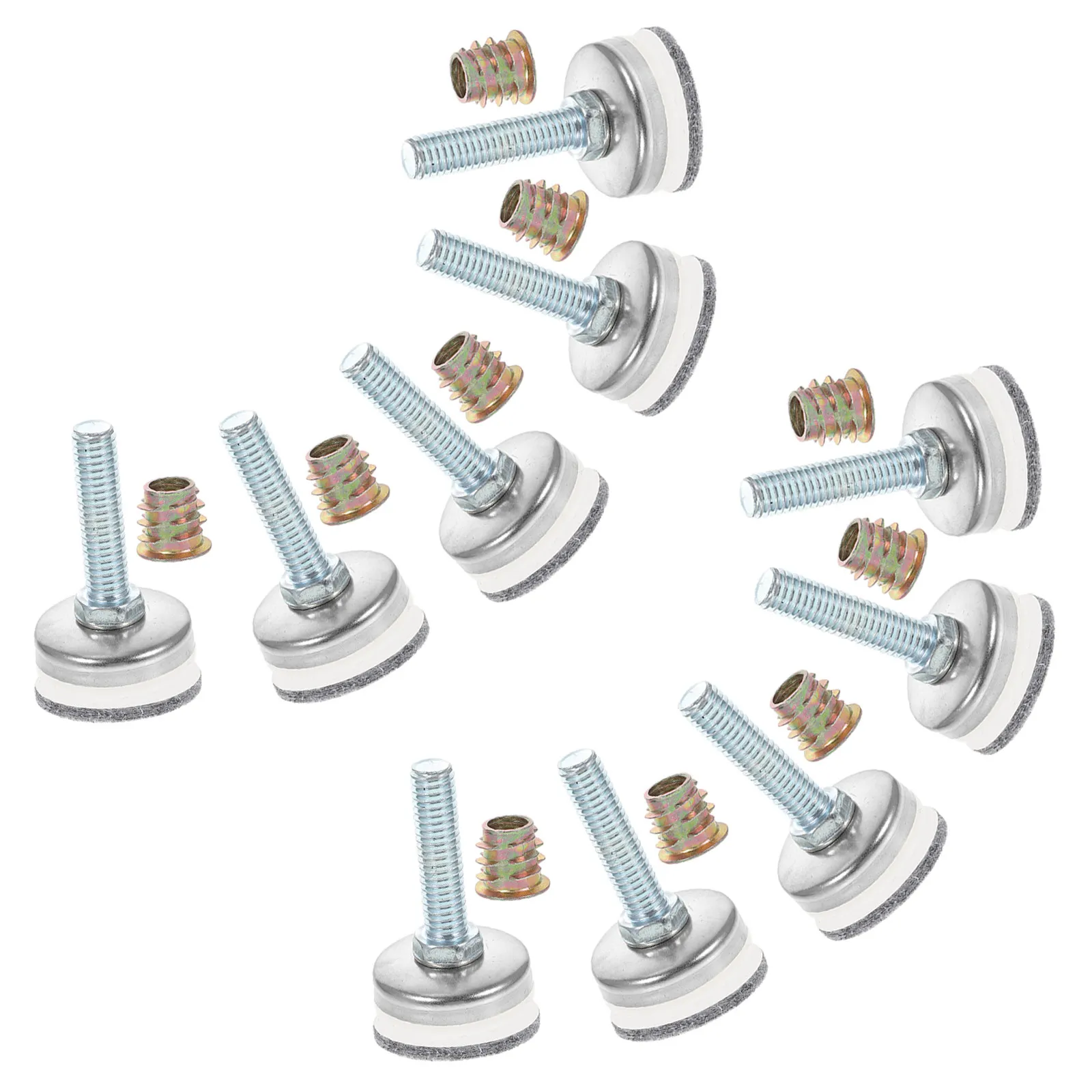 10Sets Heavy Duty Furniture Levelers 35Mm Threaded Adjustable Leveling Feet for Table Dresser Cabinet Wardrobe Floor Stability