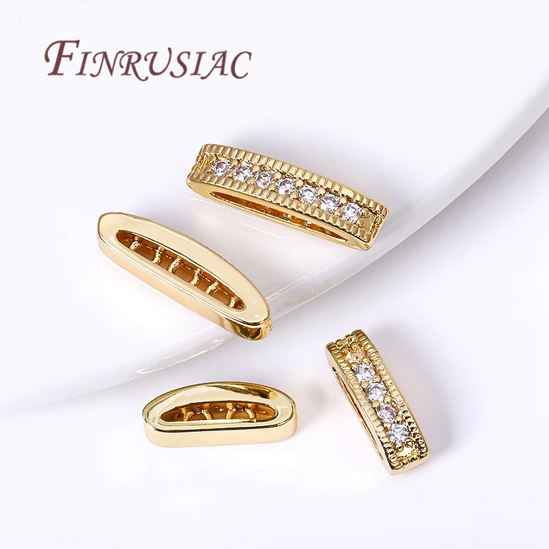 18K Gold Plated Spacer Bar Separators,For Bracelets Accessories DIY Jewelry Making Supplies,Bead Separators,Necklace Findings image 3