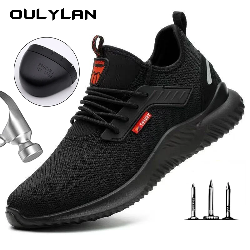 

Construction Safety Shoes Men Steel Toe Work Safety Boot Sneakers Man Anti Smashing Anti Piercing Working Shoes Non-slip