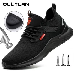 Construction Safety Shoes Men Steel Toe Work Safety Boot Sneakers Man Anti Smashing Anti Piercing Working Shoes Non-slip