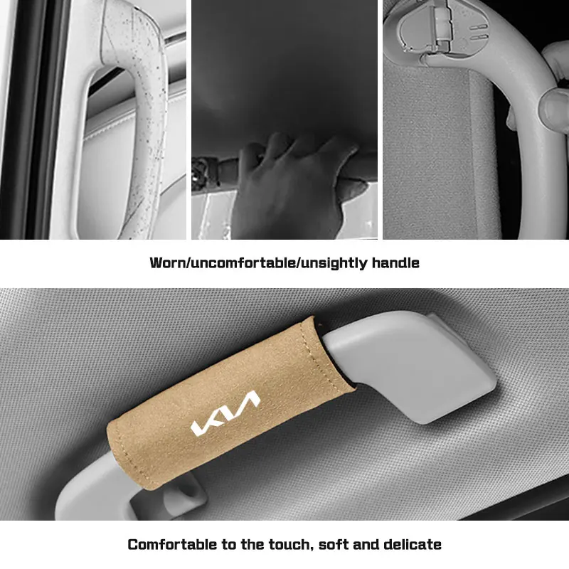 Capa Protetora de Suede para Apoio de Braço de Teto de Carro para Kia K3 K5 K8 K9 Sportage Picanto Optima Soul Ceed Cerato