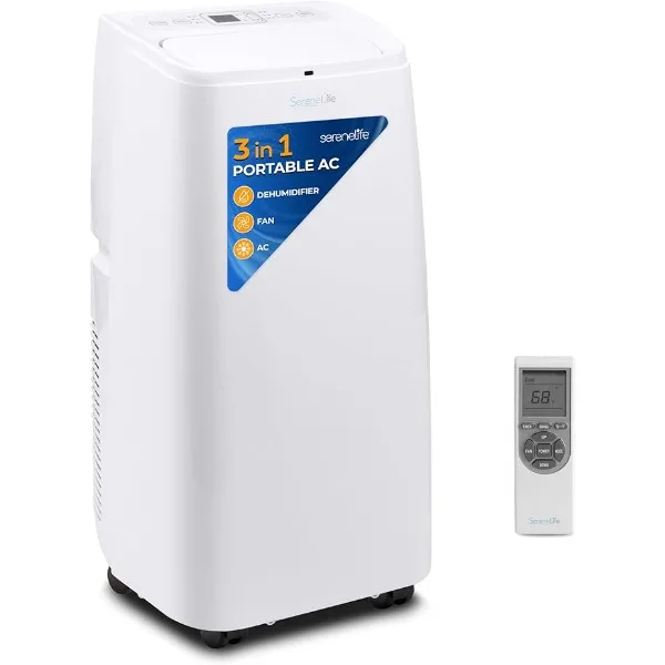 SereneLife Portable Electric Air Conditioner Unit-1150W 12000 BTU Power PlugIn AC Indoor Room Conditioning System w/ Cooler