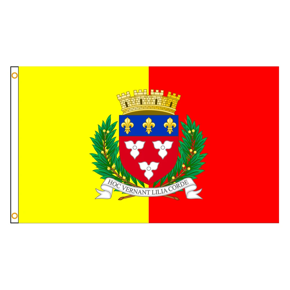 لافتة راية راية بوليستر للديكور ، لافتة لويس مطبوعة ، باريس من فرنسا × 90 ، 90 × ، 47 × ، ×