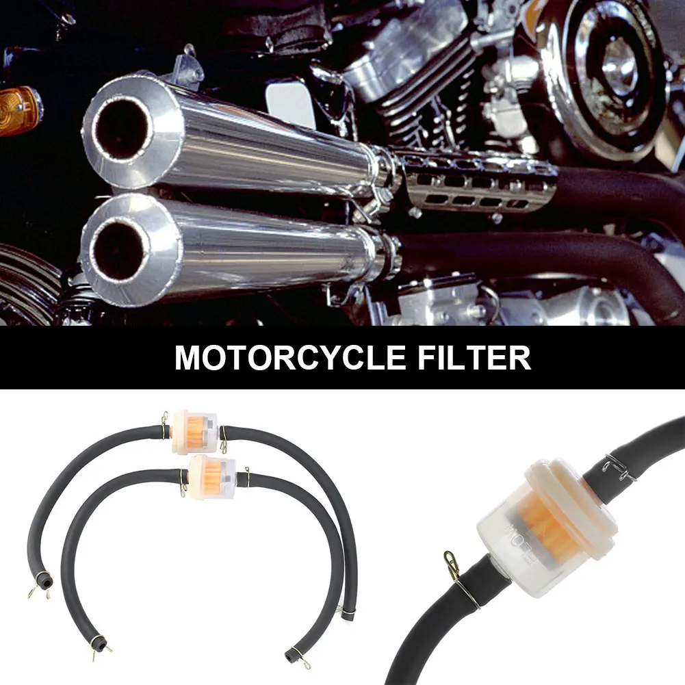 Motorcycle Fuel Filter Gas Fuel Filter Universal Gasoline Liquid Filter Tube 5mm Diameter for 125 100 70cc Petrol Engine