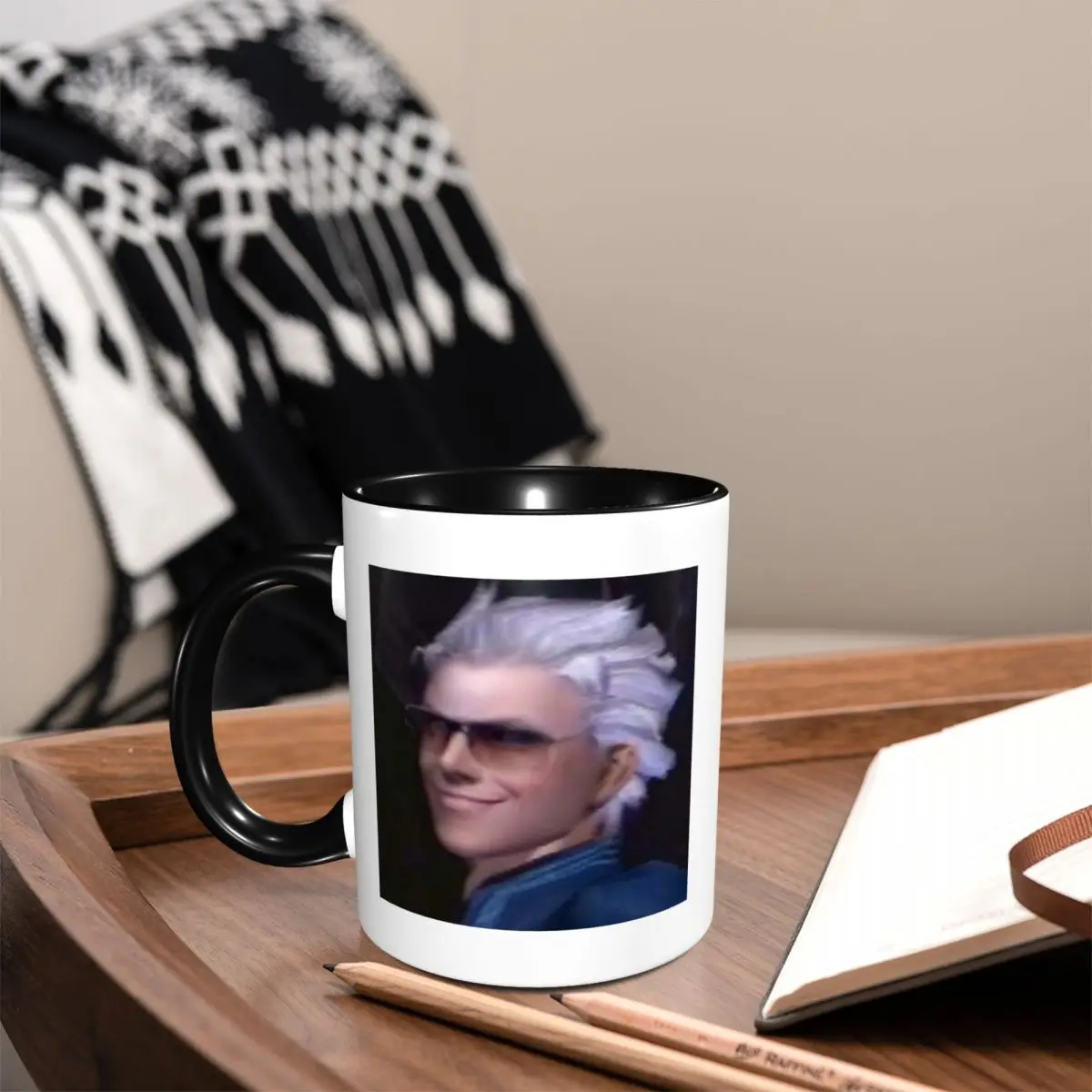 Vergil From The Devil May Cry Seri Mug Funny Ceramic Coffee Cups Tea Mugs Milk Cup Drinkware Gifts for Woman Man