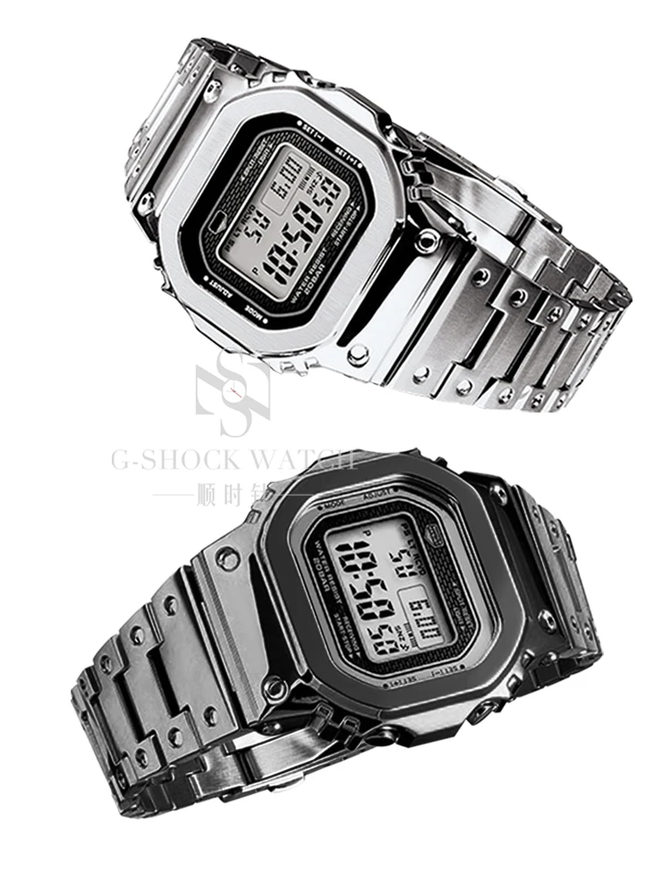For Casio G-SHOCK GMW-B5000 Stainless Steel case+strap GMW B5000