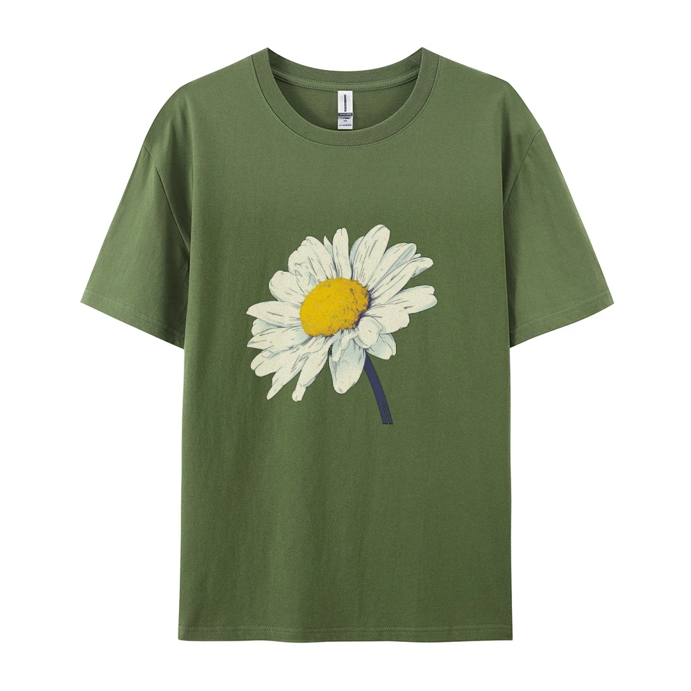 

Daisy flower print,Big Size Short T-shirt,Short sleeve,100% cotton,Girls,Holiday wear,S-4XL,Amine Women T-shirt,Casual wear