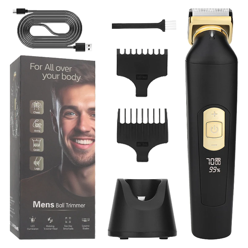 Body Shaver Pubic Hair Trimmer for Men Manscape Groin Trimmer Body Hair Trimmer Shaver Body Groomer Waterproof