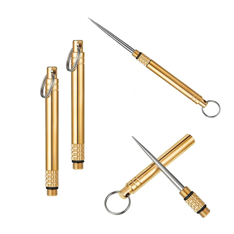 

New Creative Toothpicks Portable Fruit Picks Stainless Steel Toothpicks Essential Tools for Outdoor Camping Protective Weapons