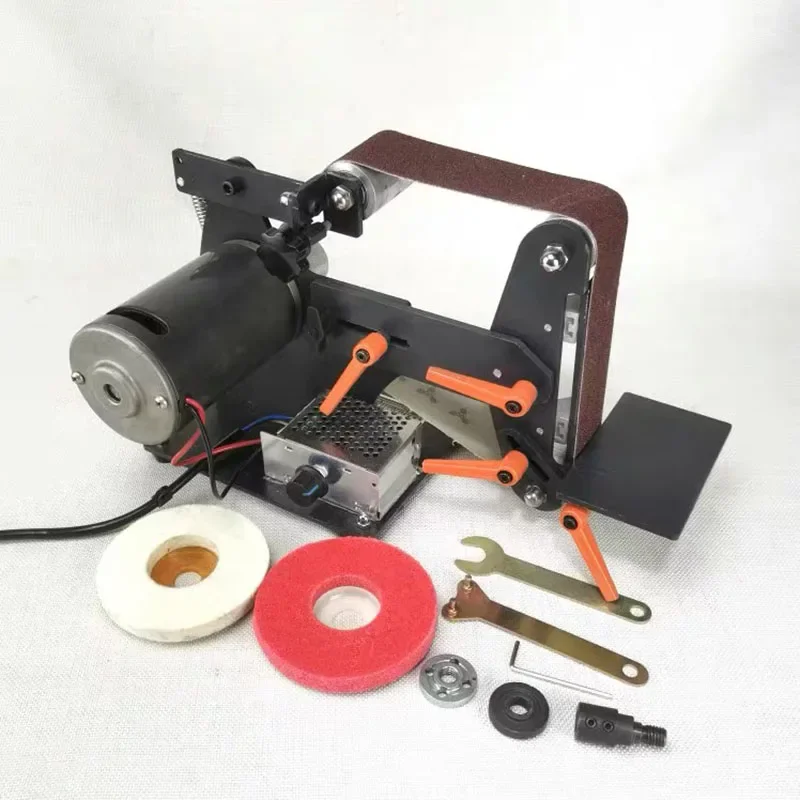 7000RPM Electric Belt Sander Grinder Household Desktop Sharpening Machine Tool Sharpenner Metal Polishing Machine 730x50MM 220V