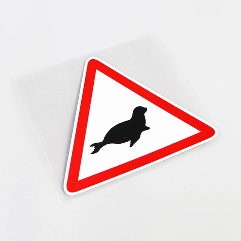 Fashion Animal Sea Lions Warning Mark Decal Car Sticker PVC 12CM*10.2CM