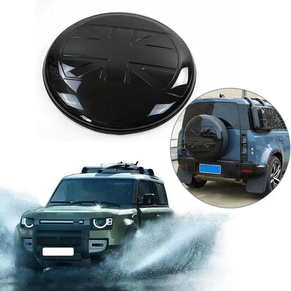 

Glossy Black Rear Spare Tire Tyre Cover For Land Rover LR Defender 90 110 130 2020 2021 2022 2023