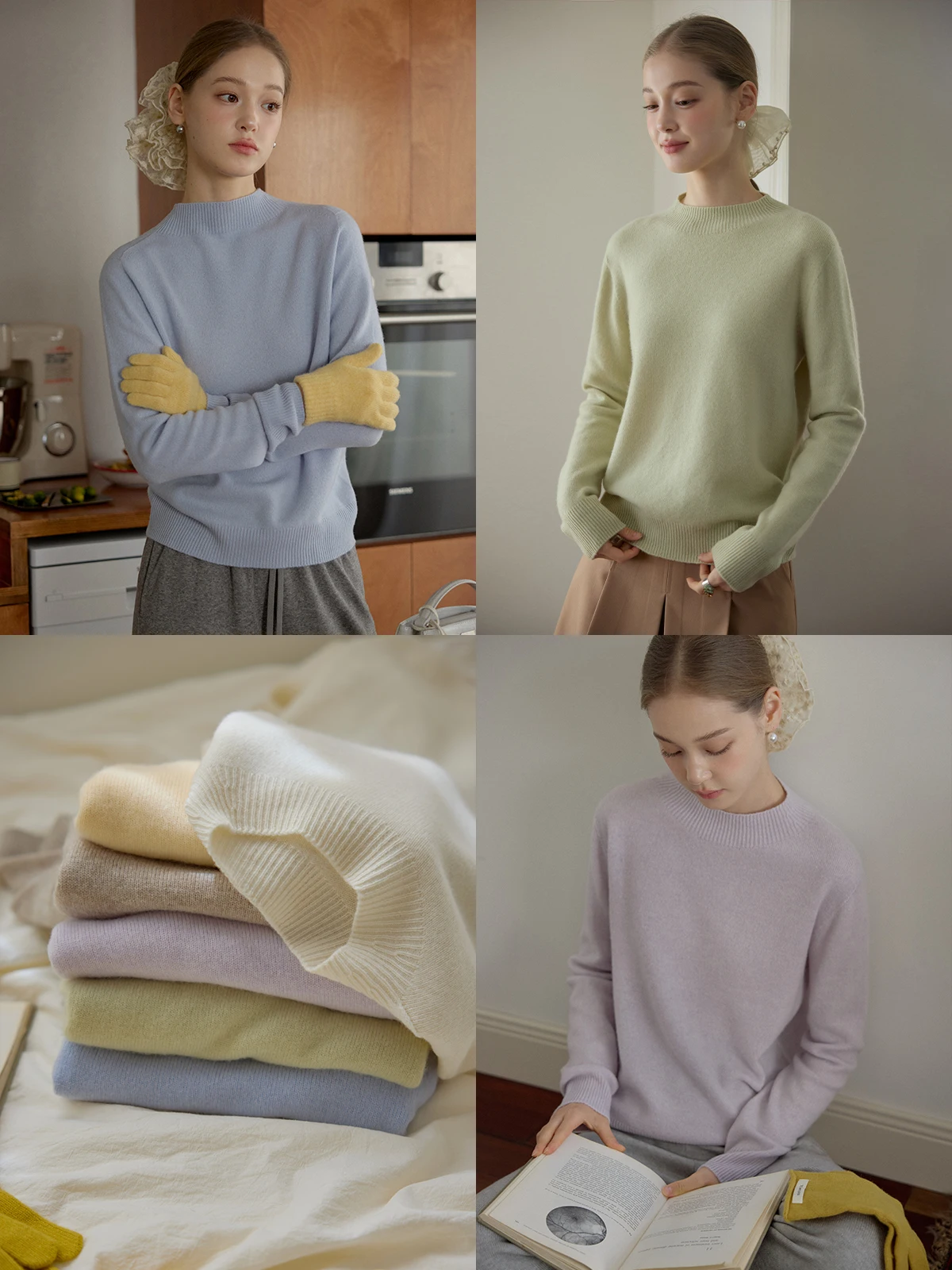 

aron Light Sweet High Densi 90 Wool 0 Camere round Ne Knitted Base Layer Thermal Building Women's Sweater Knitwear