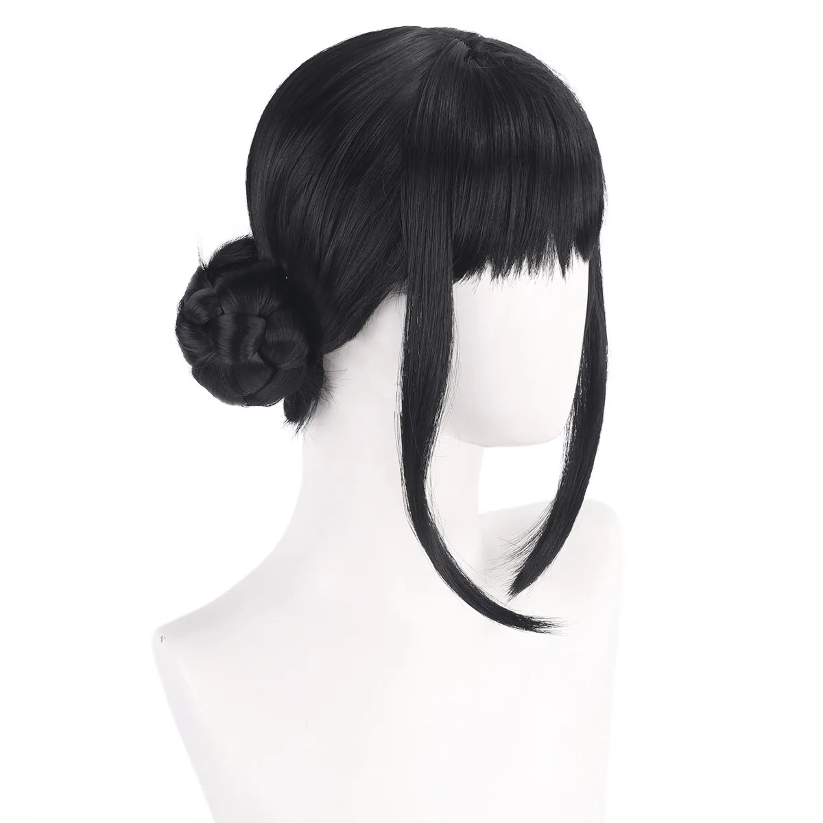 KPO-P-Stil, synthetische Cosplay-Perücke, Mi-ra, Rum-i, Zo-e, inspiriert, langes, lila, schwarz-rotes, hitzebeständiges Haar, Karneval, Anime-Party – Detail 3