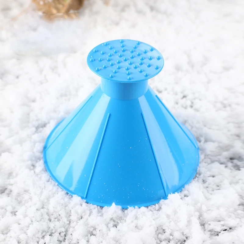 Car snow blower Windshield cone deicing tool Window deicer scraper Snow remover Snow shovel ice funnel