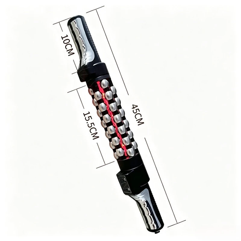 Red Light Heated 360° Rotating Massage Roller Inner Ball Anti‑Cellulite Massager