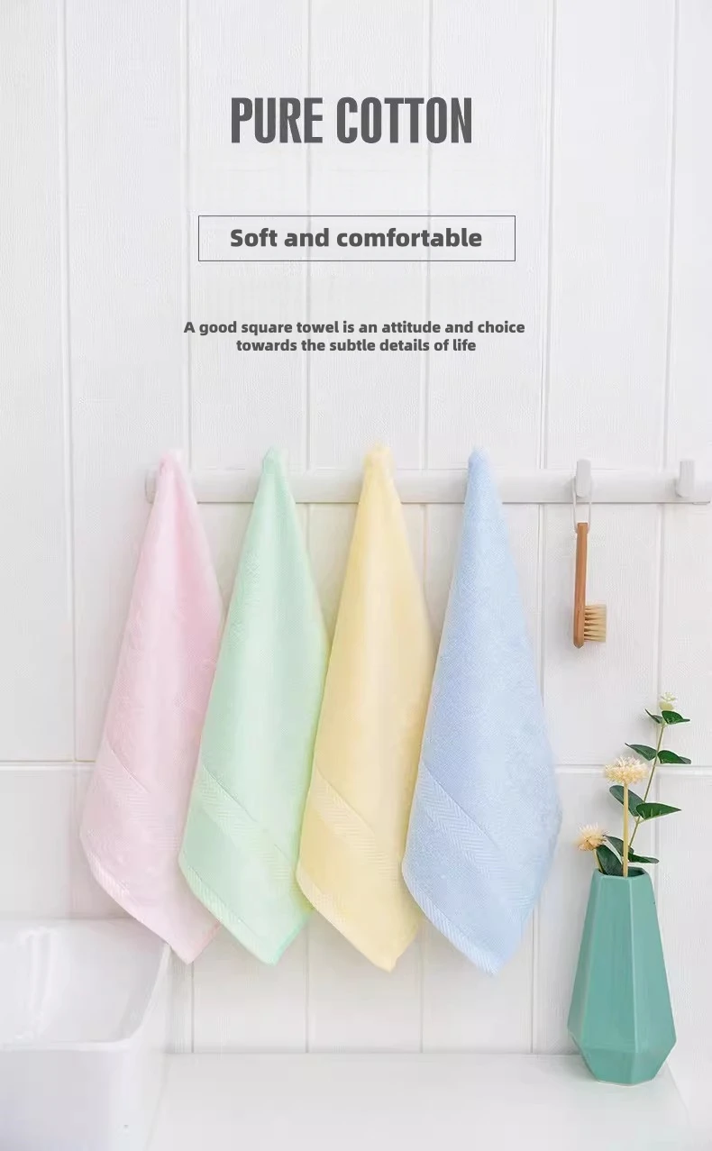 4-Pack Solid Color Bamboo Fiber Washcloths - Skin-friendly, Soft, Comfortable, Minimalist - Bathroom, Couples, Hotel, Travel