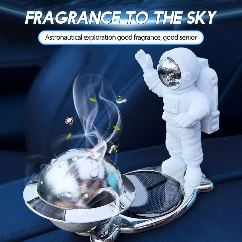 Car Solar Air Fresheners Autorotation Decoration Accessories Astronaut Planet Design Solar Rotating Car Air Fragrance Aroma