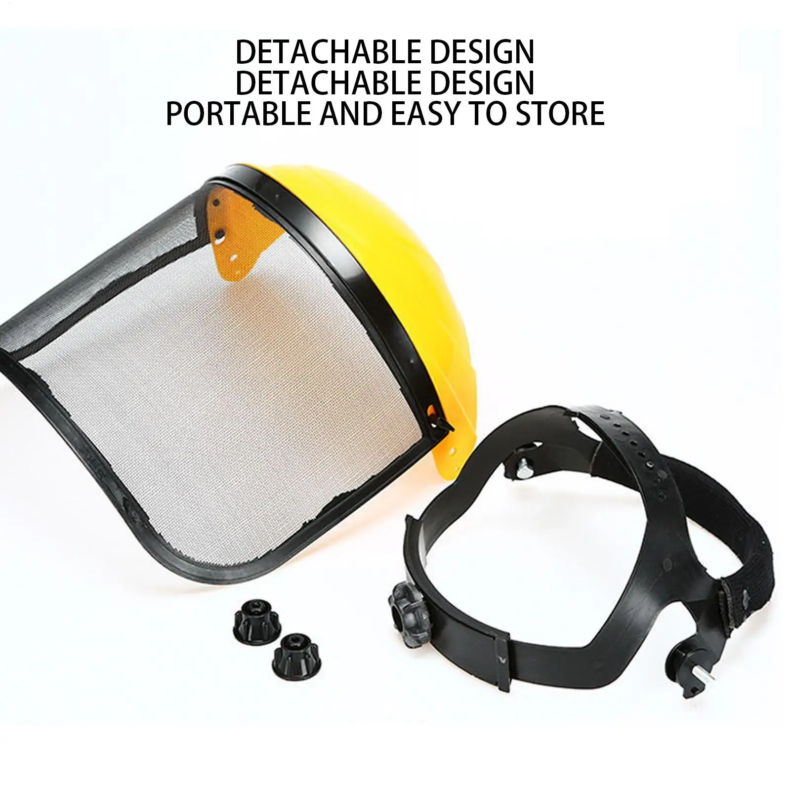 Chainsaw Full Face Shield with Wire Visor Adjustable Hard Hat Adapter Gardening Protection Headgear for Men Arborist