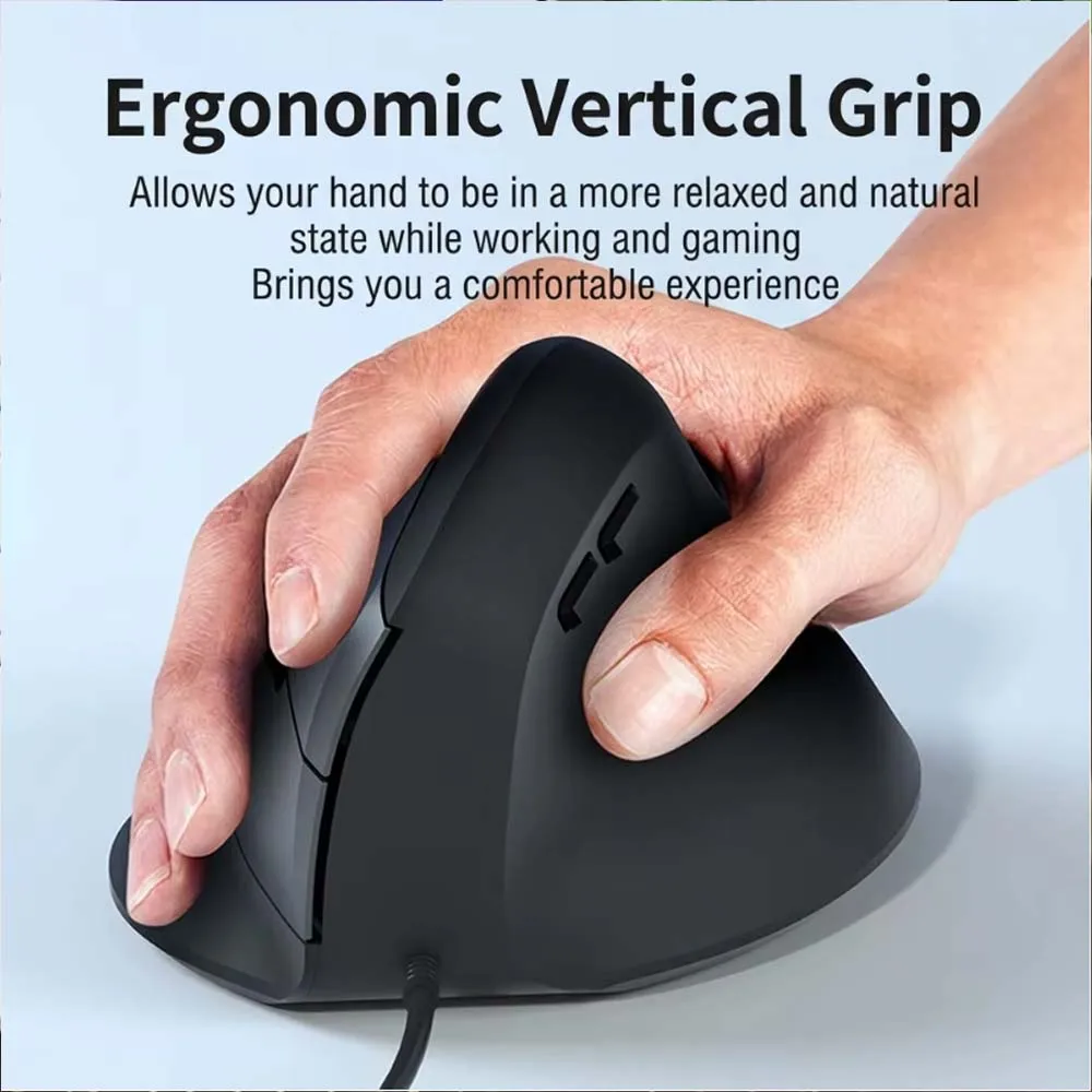 Dual Mode Ergonomic Vertical Mouse, Bluetooth5.4+2.4G Wireless Switch Between Laptop & Tablet, Anti-Wrist Pain Vertical Mice wit
