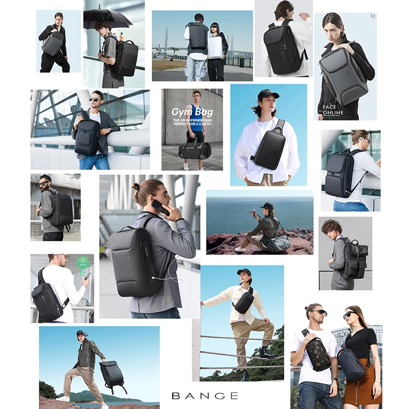 Bange Briefcase for Men Laptop Bag Retro Travel Messenger Man Bags 15.6 in High Capacity Computer Shoulder Bag Male Briefcase