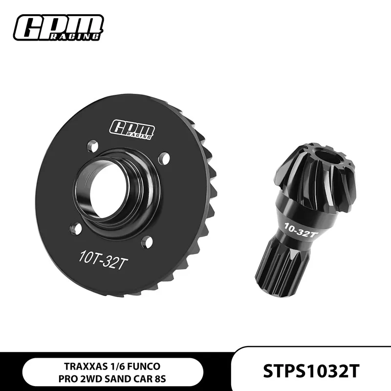 

GPM 20CrMnTi Steel 32/10T Rear Diffs Gear Set For TRAXXAS 1/6 Funco Pro Sand 8S 7791+7792