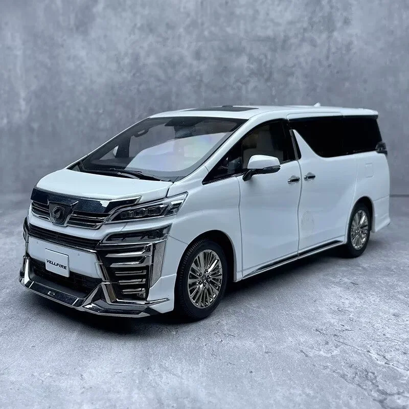 Grote Maat 1/18 Vellfire Alphard MPV Legering Luxy Auto Model Diecasts Metalen Speelgoed Voertuigen Auto Model Geluid Licht Simulatie Kids Gift