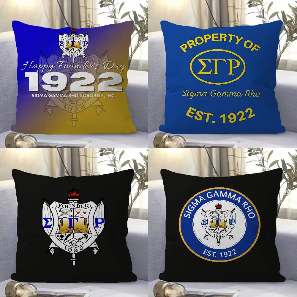 Sigma Gamma Rho LOGO Pillowcase toon Gift Cushion Cover Bedroom Home Sofa Chair Seat Decor pillow case