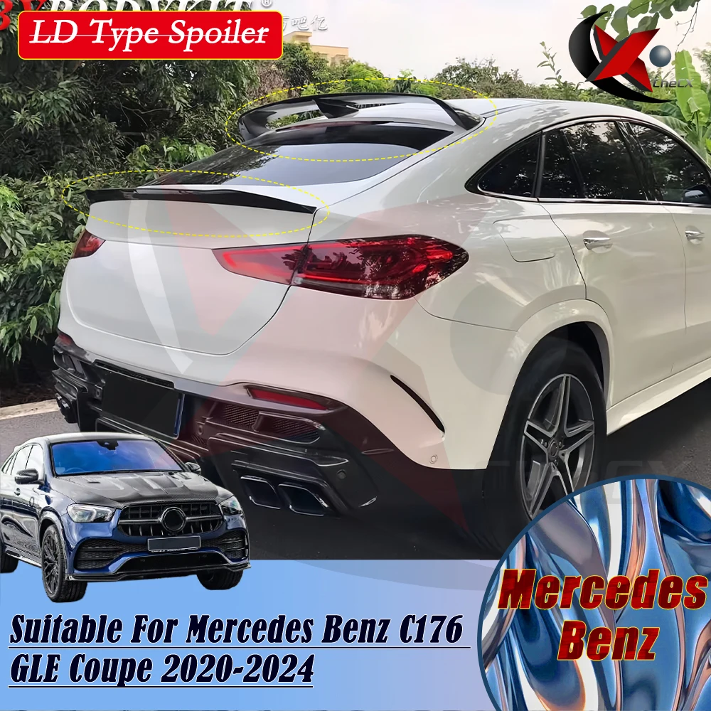 

For 2020-2024 Mercedes Benz GLE Class C167 GLE53 GLE63 AMG Coupe Rear Carbon Fiber Spoiler Rear Roof Rear Cover Aerodynamic Kit