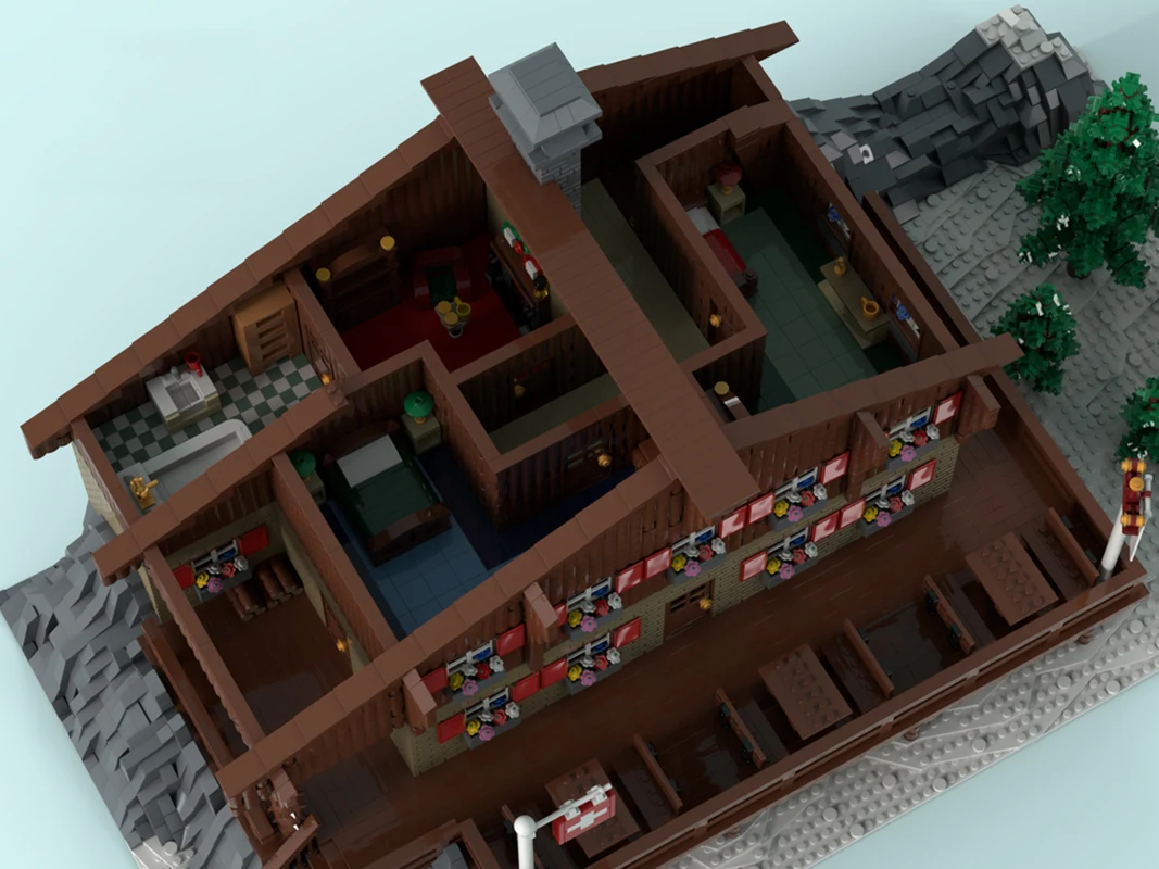 Wykwintny nowy produkt MOC model budynku z klocków, sztuczna góra z śnieżnymi szczytami, technologiczny modułowy zestaw zabawek dla dzieci, prezent, zestaw do samodzielnego montażu DIY