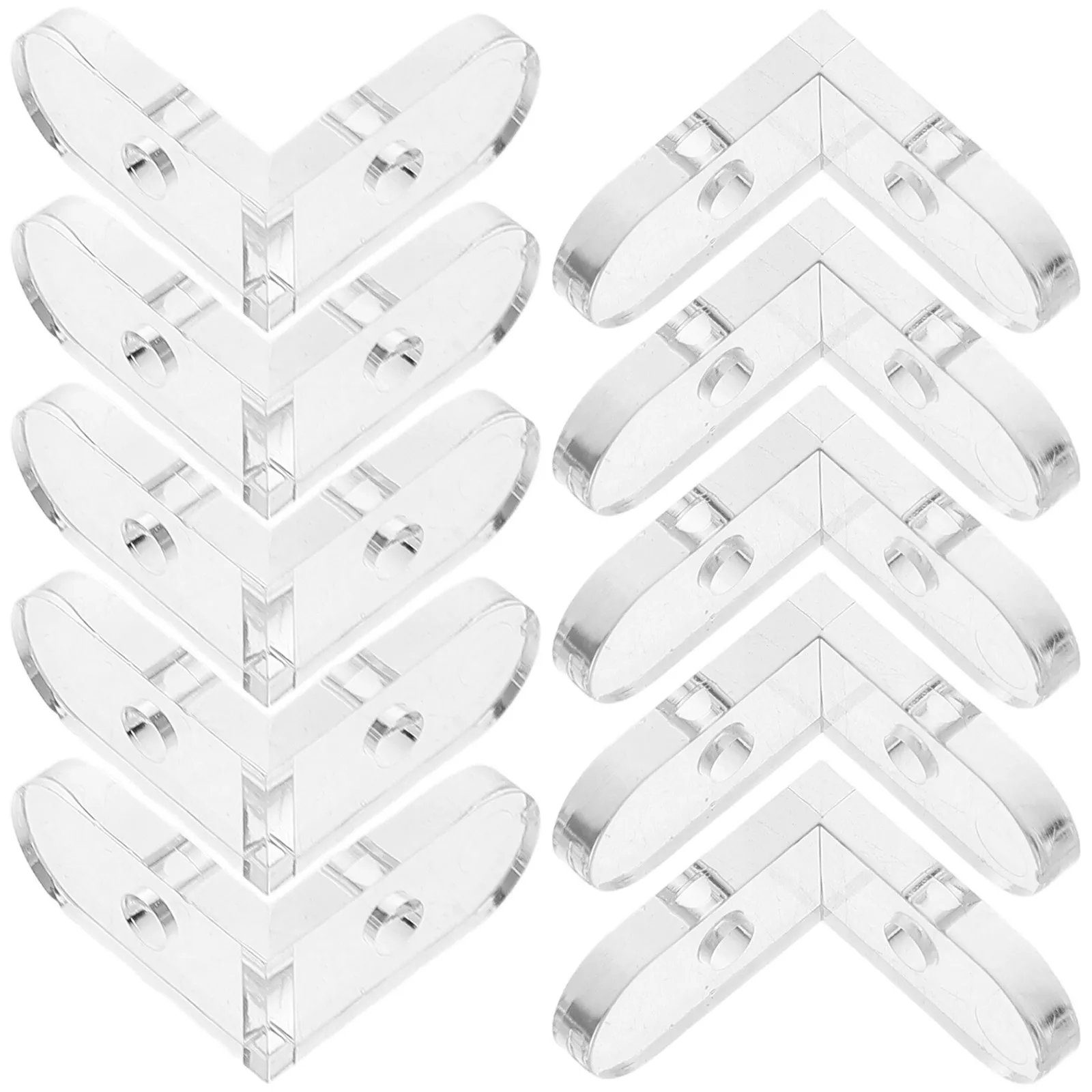 15Pcs Acrylic Corner Fasteners Clear Transparent L-Shaped Brackets for Display Boxes Heavy Duty Stability Protection Internal