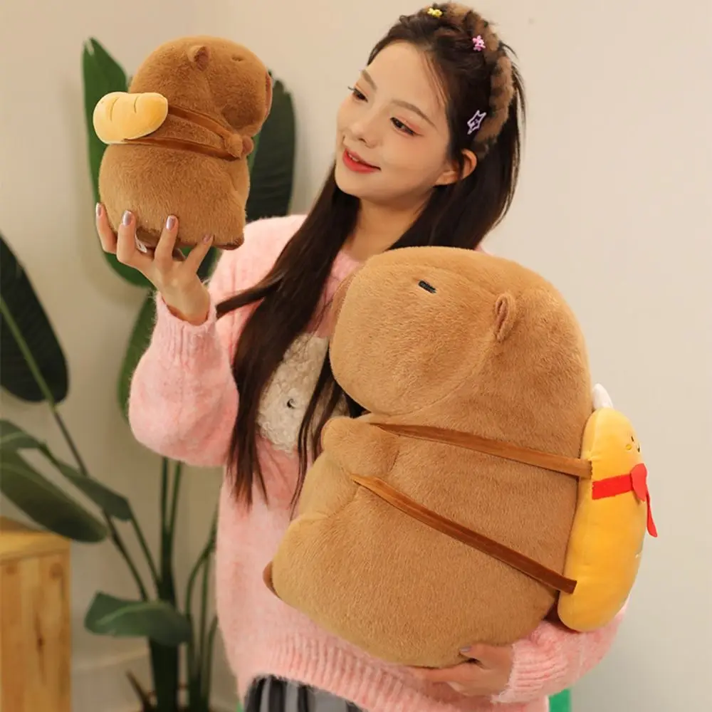 

Fluffy Bread Capybara Plush Toys PP Cotton Soft Simulation Capybara Toy With Croissant 35cm Stuffed Capybara Doll Children Girl