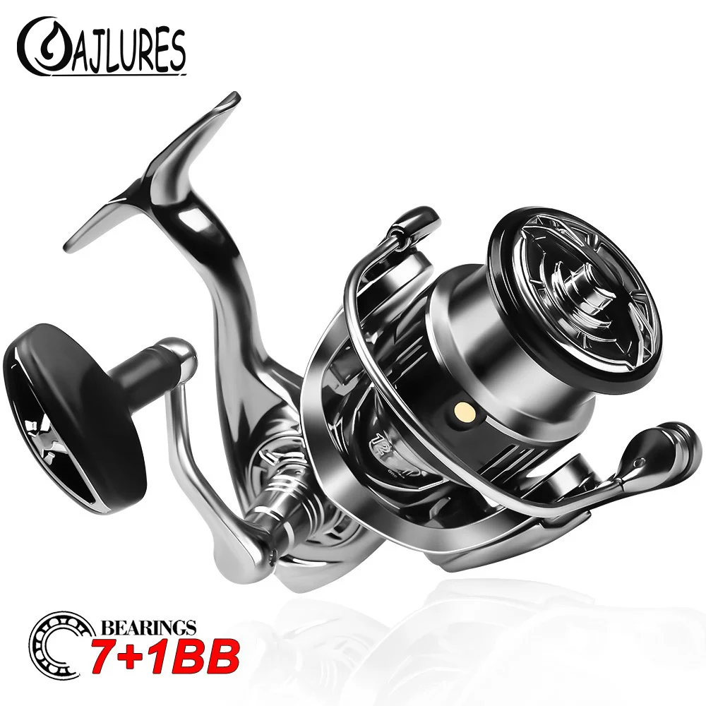 

Spinning Reel SW1000 SW2000 SW2500 Fishing Reel CNC Metal Rocker Arm Casting Reel 5.5:1 Gear Ratio 7+1BB Fishing Tackle