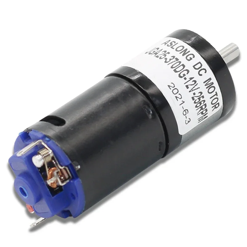 Мотор-редуктор постоянного тока 25 мм, 6 В, 12 В, JGA25-370, HIGH TORQUE, двигатель с длинным валом 12/25 мм