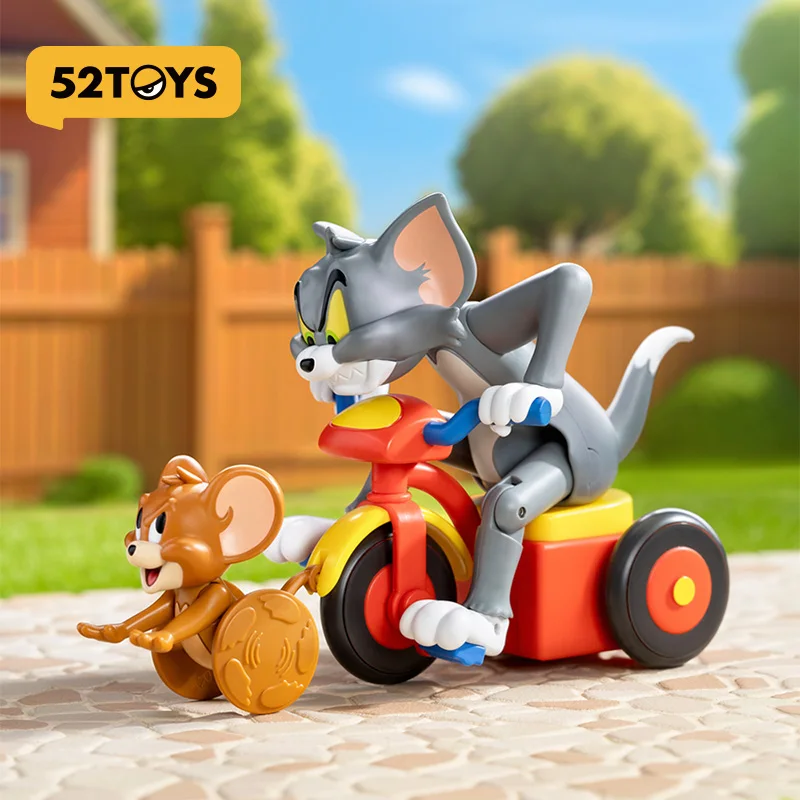 Genuine 52toys Tom And Jerry Bad Luck Blind Box Movable Wind-Up Toy Gift  Action Figure Cute Kawaii Figurine Toy Gift