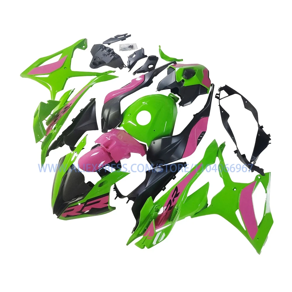 

Для BMW S1000RR 2023 2024: Зелено-розовые кастомные обтекатели S 1000RR 23 24, комплект обтекателей для мотоцикла, изготовленный методом литья под давлением, для вторичного рынка