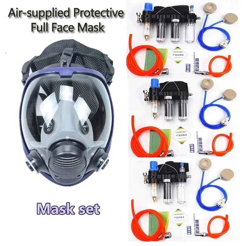 Four-In-One Functional Air-Supply Industrial Respirator System 6800 Air-Supply Full-Face Mask protection work Gas Mask Full mask