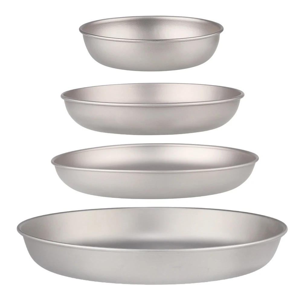 

Титановая тарелка 115/150/180/195 мм, сверхлегкая тарелка с фруктами для ужина, сковорода для кемпинга, пешего туризма, альпинизма, пикника, барбекю