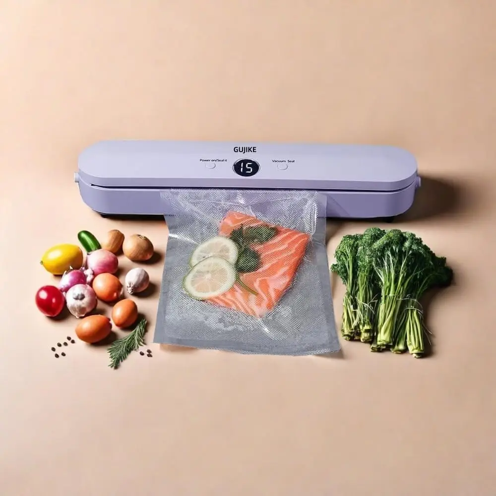 

Вакуумный упаковщик Беспроводной перезаряжаемый пищевой упаковщик с 10 вакуумными пакетами, быстрое запечатывание 30 секунд, для сухого/влажного хранения продуктов