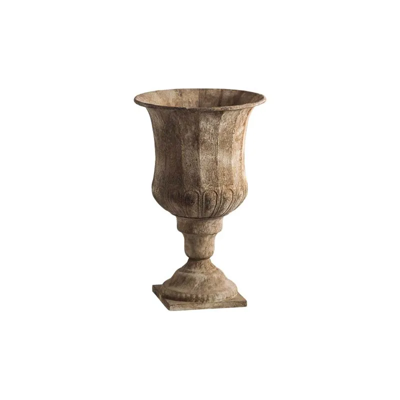 Factory Direct 2026 European retro floor-to-ceiling large vase entrance hall decorations ornaments forest garden mottled wrought