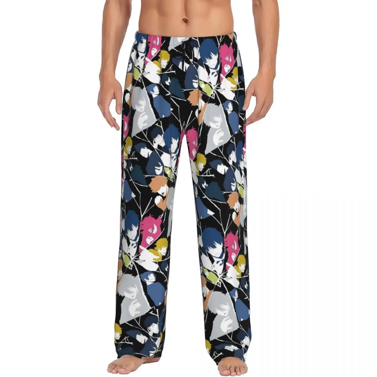 

Custom Printed B-Blues L-Locks Pajama Pants for Men Sleep Sleepwear Bottoms with Pockets