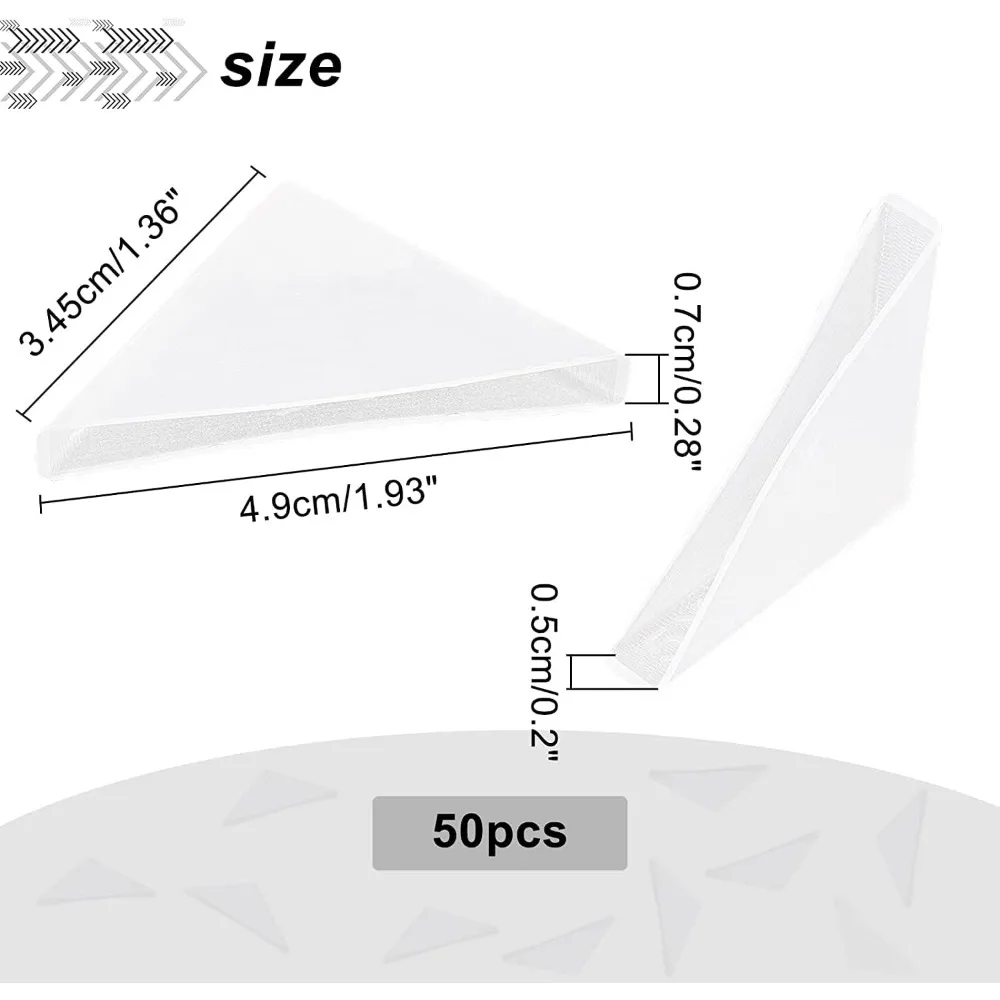 50 ชิ้นภาพโปร่งใสมุม 1.36 × 1.36 "พลาสติกใสตัวป้องกันมุมกรอบรูปมุมยึดสําหรับ DIY ทําชุด