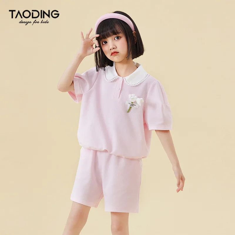 

Baby Girl Dress Girls Suit Durable Summer New Children Fresh Doll Collar Casual Fashion Comfort Casual Sports Two-piece Set