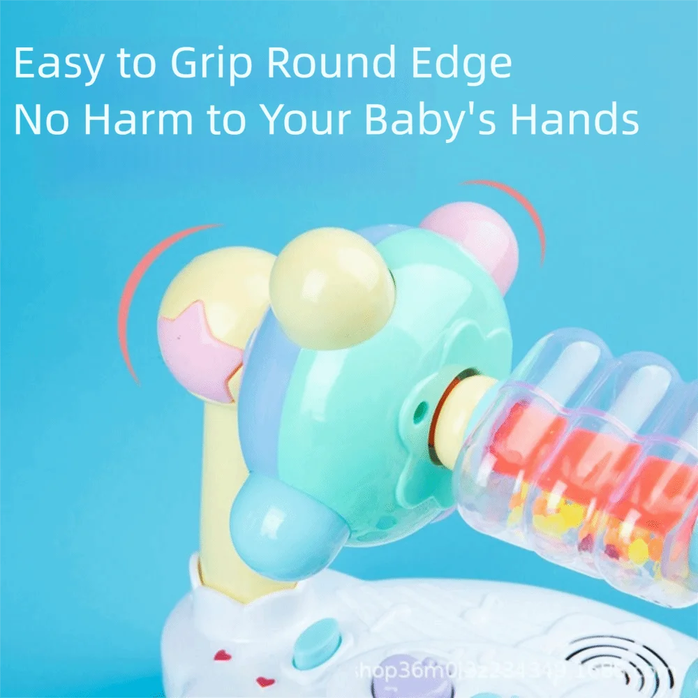 Interactive Baby Music Piano Toy with Light Sound Animals Sounding Rotating Music Piano Music Instrument 5 Keys Keyboard